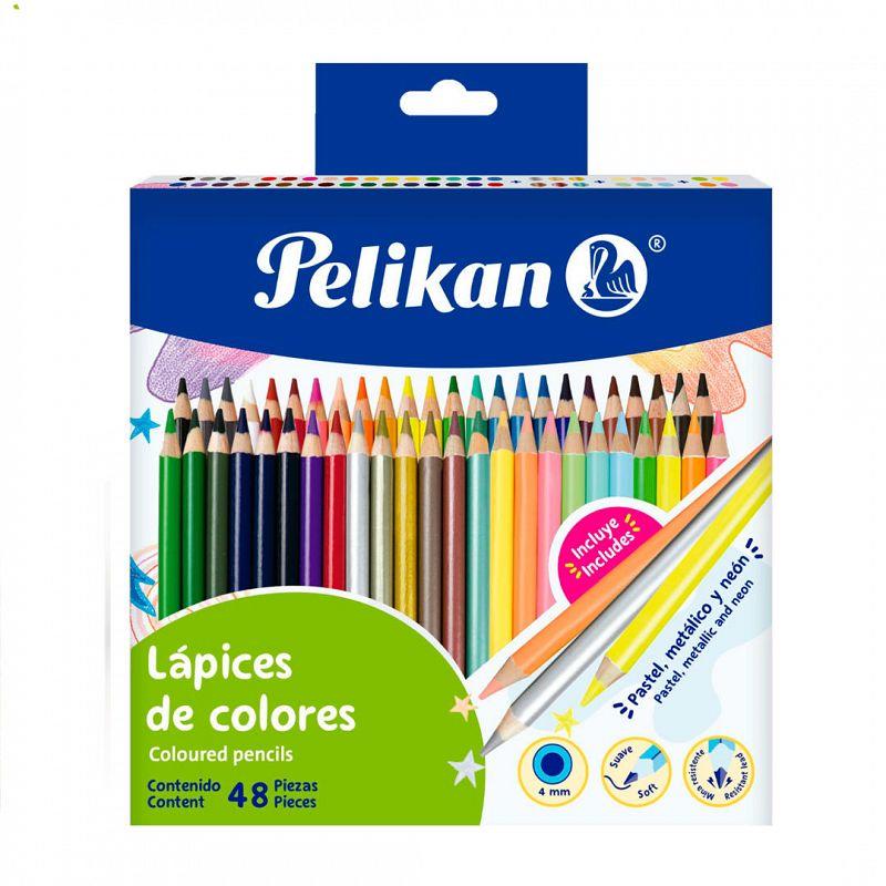 LAPICES DE COLORES PELIKAN X 48 LARGOS (4 MM)