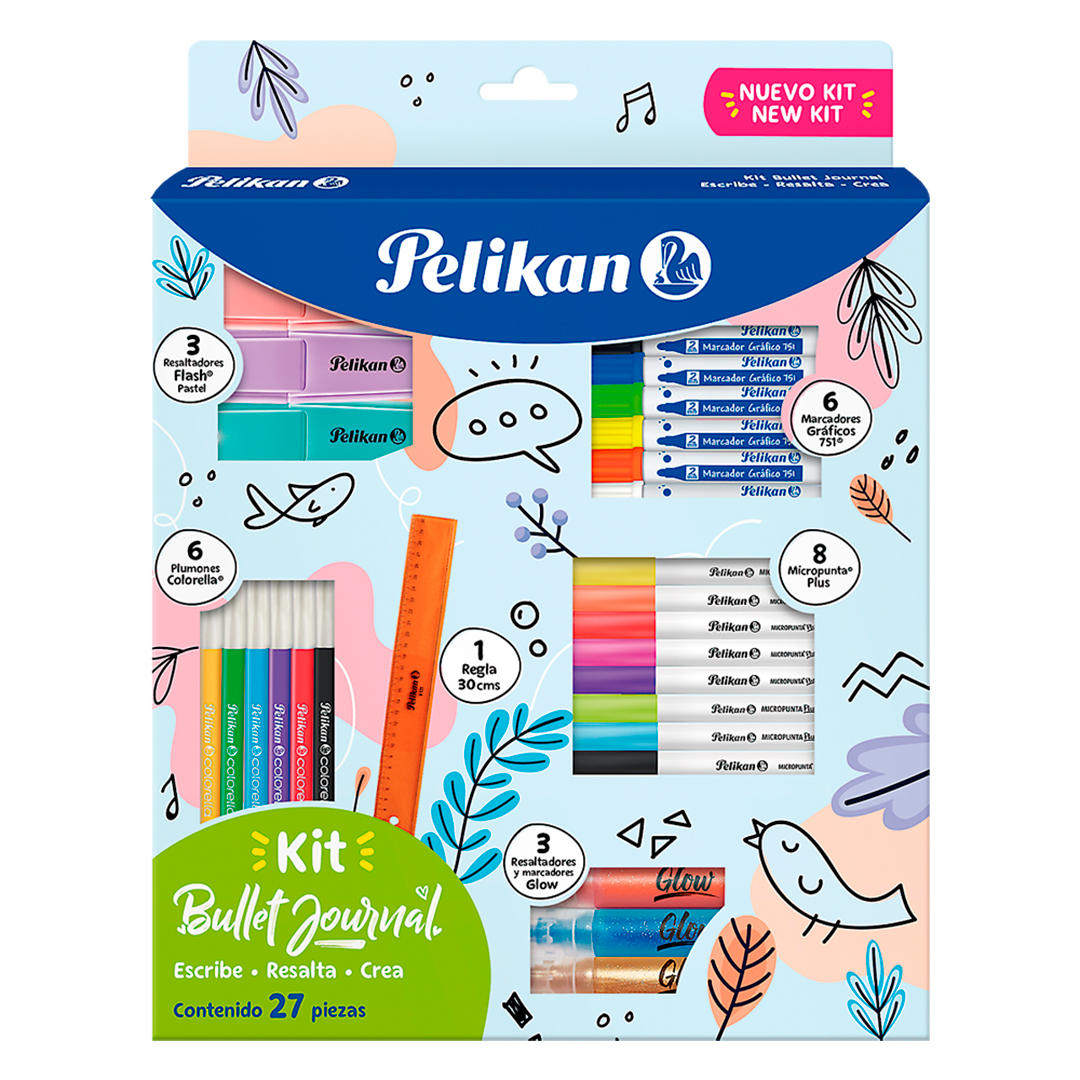 KIT PELIKAN BULLET JOURNAL X 27 PIEZAS