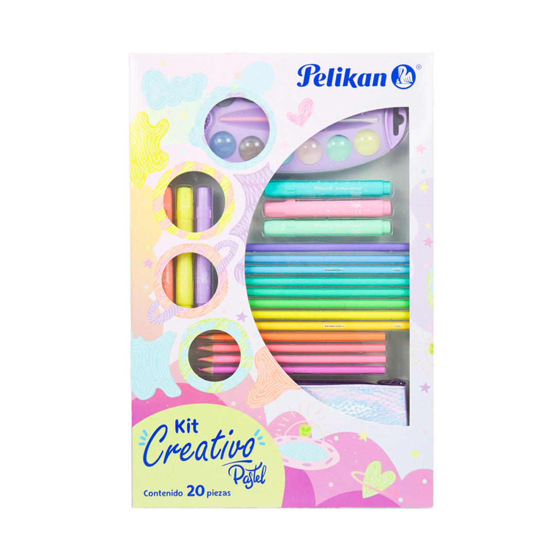 KIT PELIKAN CREATIVO PASTEL X 20 PIEZAS