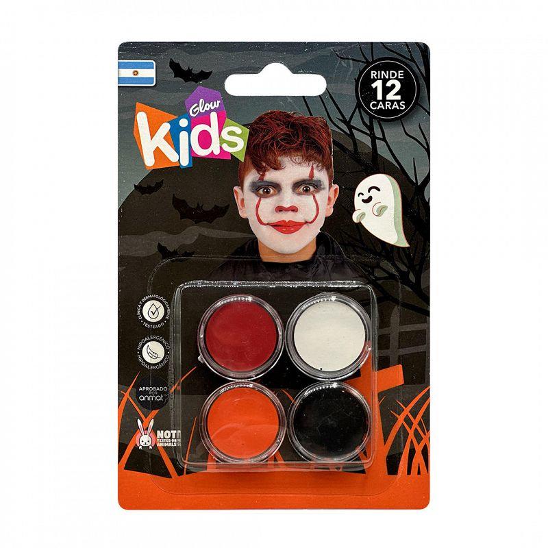 MAQUILLAJE ARTISTICO GLOW KIDS HALLOWEEN 2 BLISTER X 4 PASTILLAS (GLK0015)