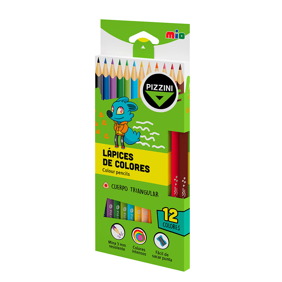 LAPICES DE COLORES PIZZINI X 12 LARGOS (LML2712)