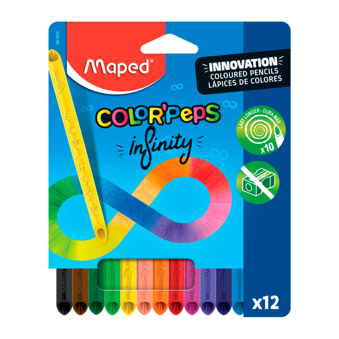 LAPICES DE COLORES MAPED COLOR PEPS INFINITY  X 12 LARGOS (861600)