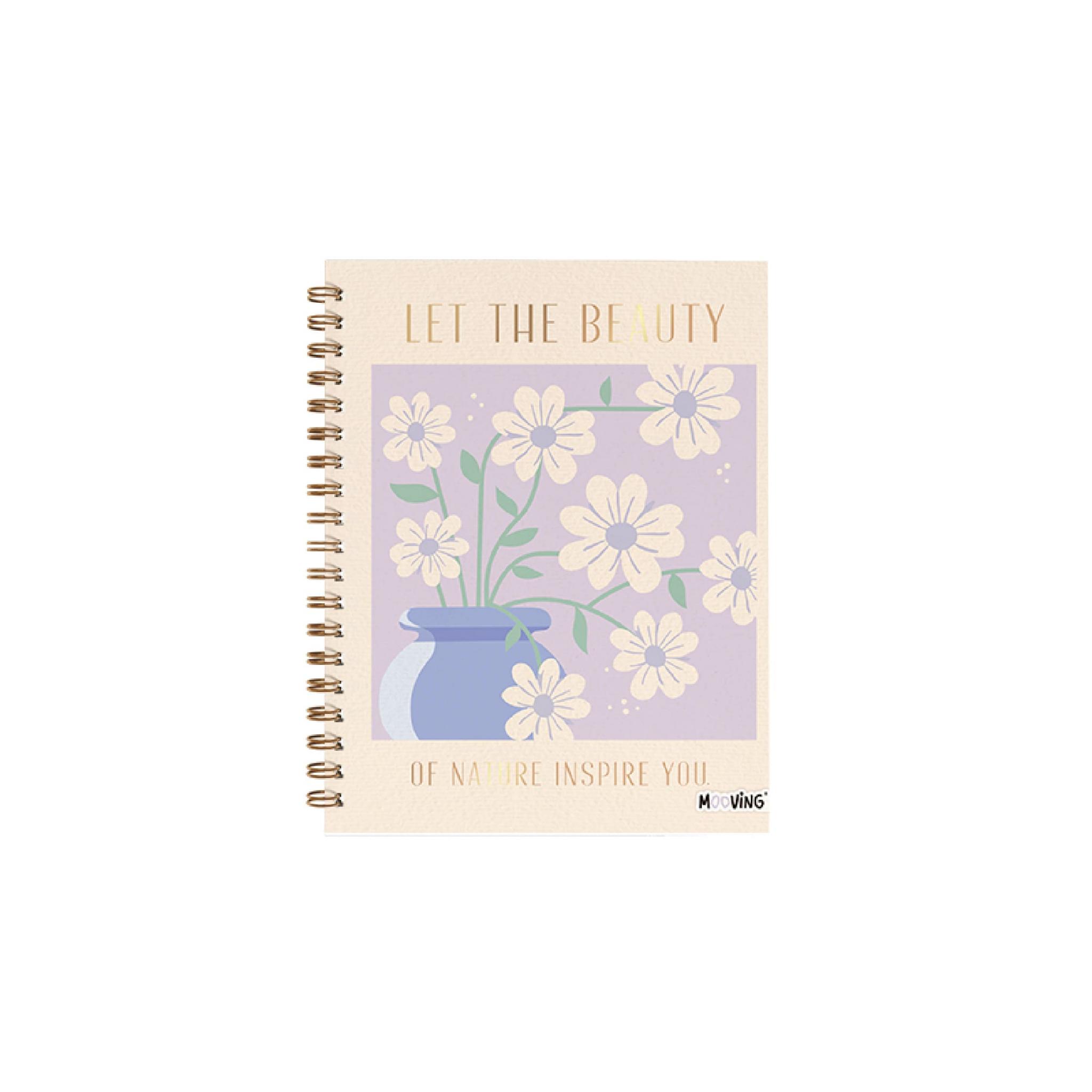 CUADERNO MOOVING 16/21 T. DURA X 80 HJS RAYADO GARDEN