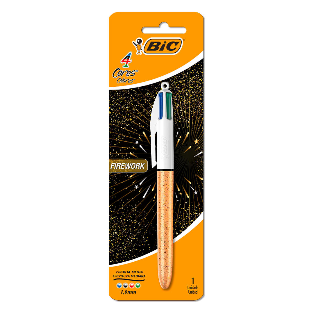 BOLIGRAFO BIC 4 COLORES CLASICOS FIREWORK