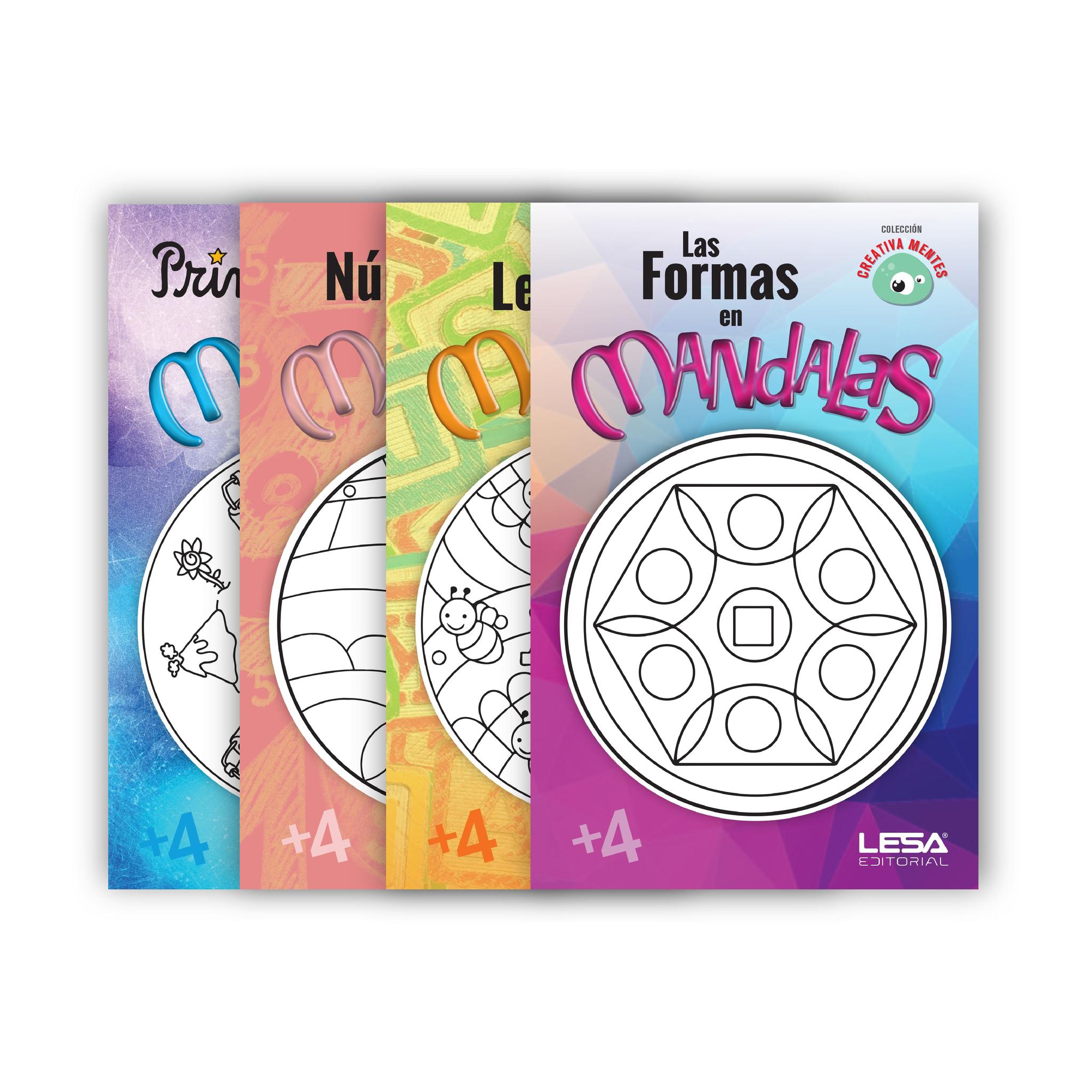 LIBRO LESA P/COLOREAR MANDALAS TEMATICAS SURTIDOS