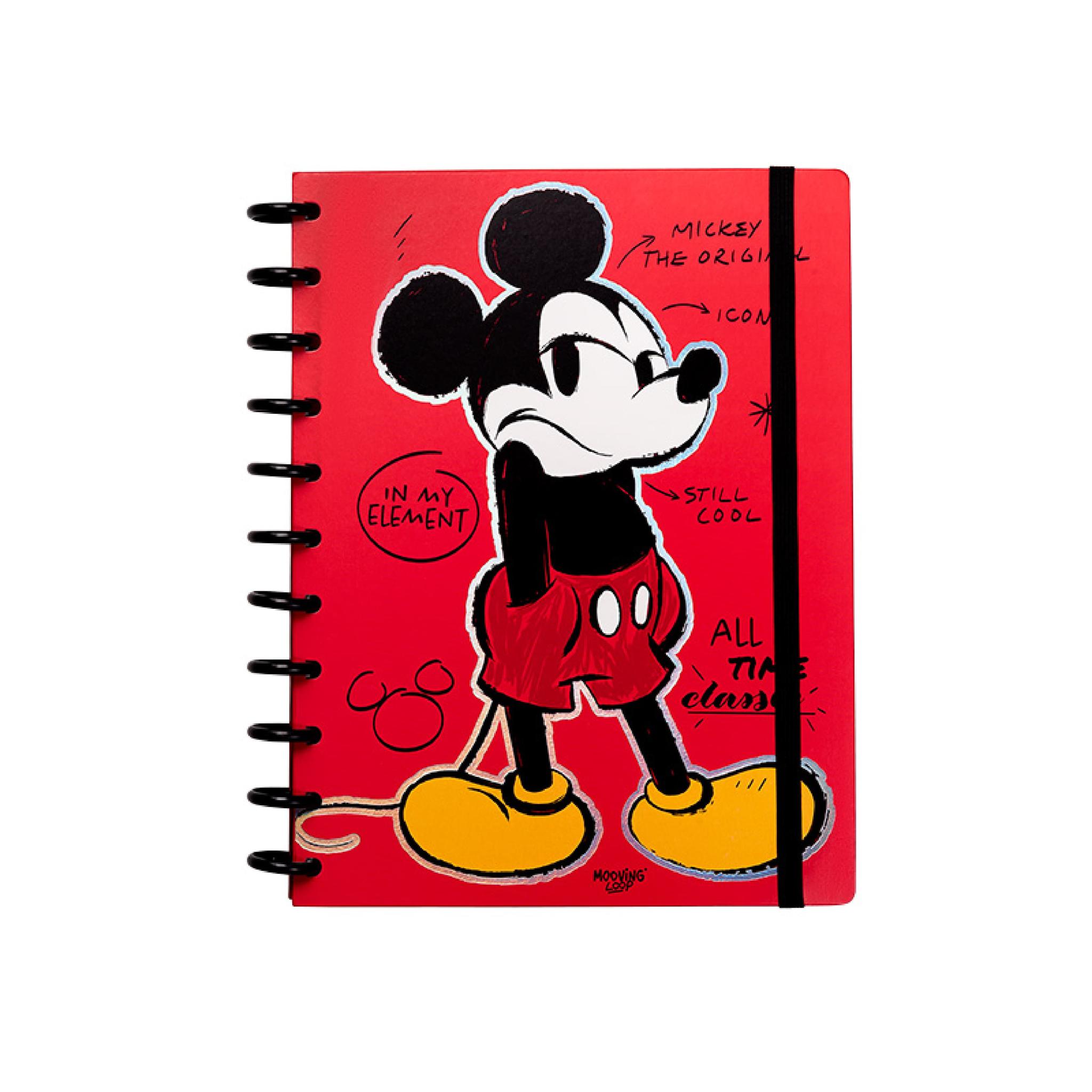 CUADERNO MOOVING LOOPS MICKEY A5 X 80 HJS RAYADO (1721121)