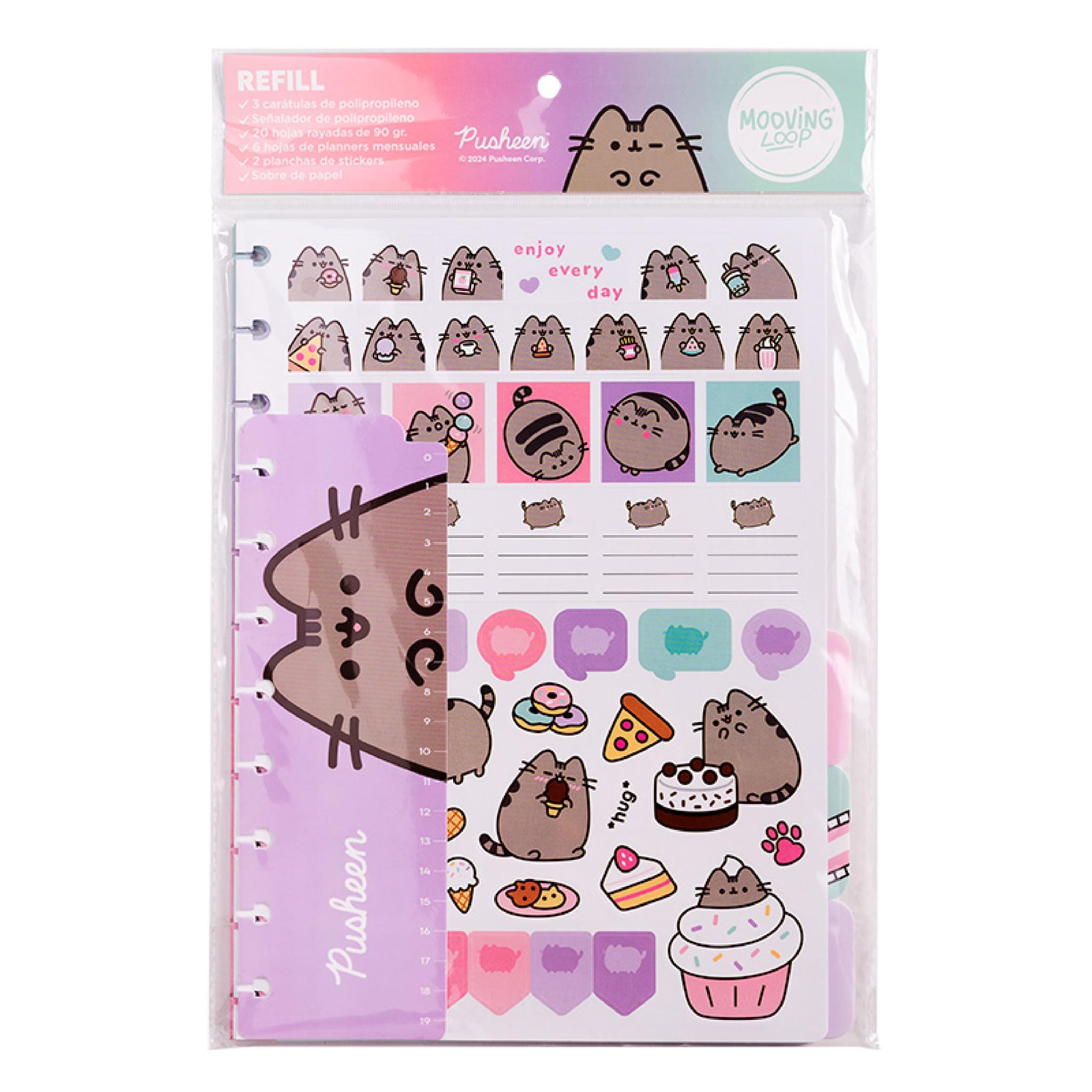 SET REPUESTOS P/CUADERNO MOOVING LOOPS PUSHEEN CARTA (1714207)