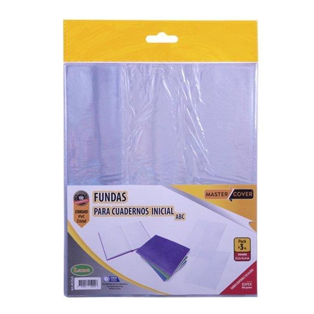 FUNDA LAMA DE PVC P/CUADERNO ABC  X 60 UNIDADES STD. (FRAC. X 3)