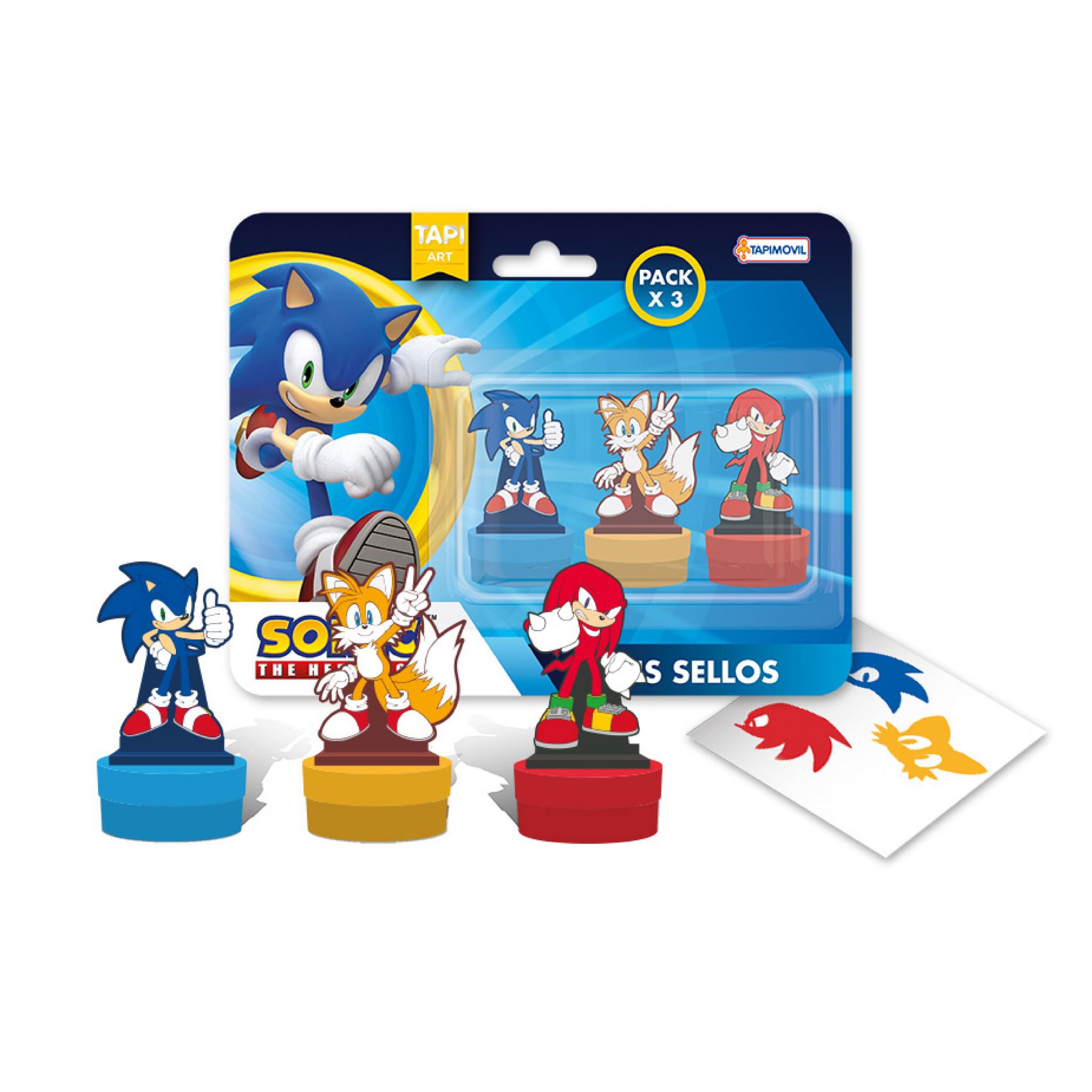 SELLO CON FIGURA TAPIMOVIL EN BLISTER X 3 SONIC (SNC01214)