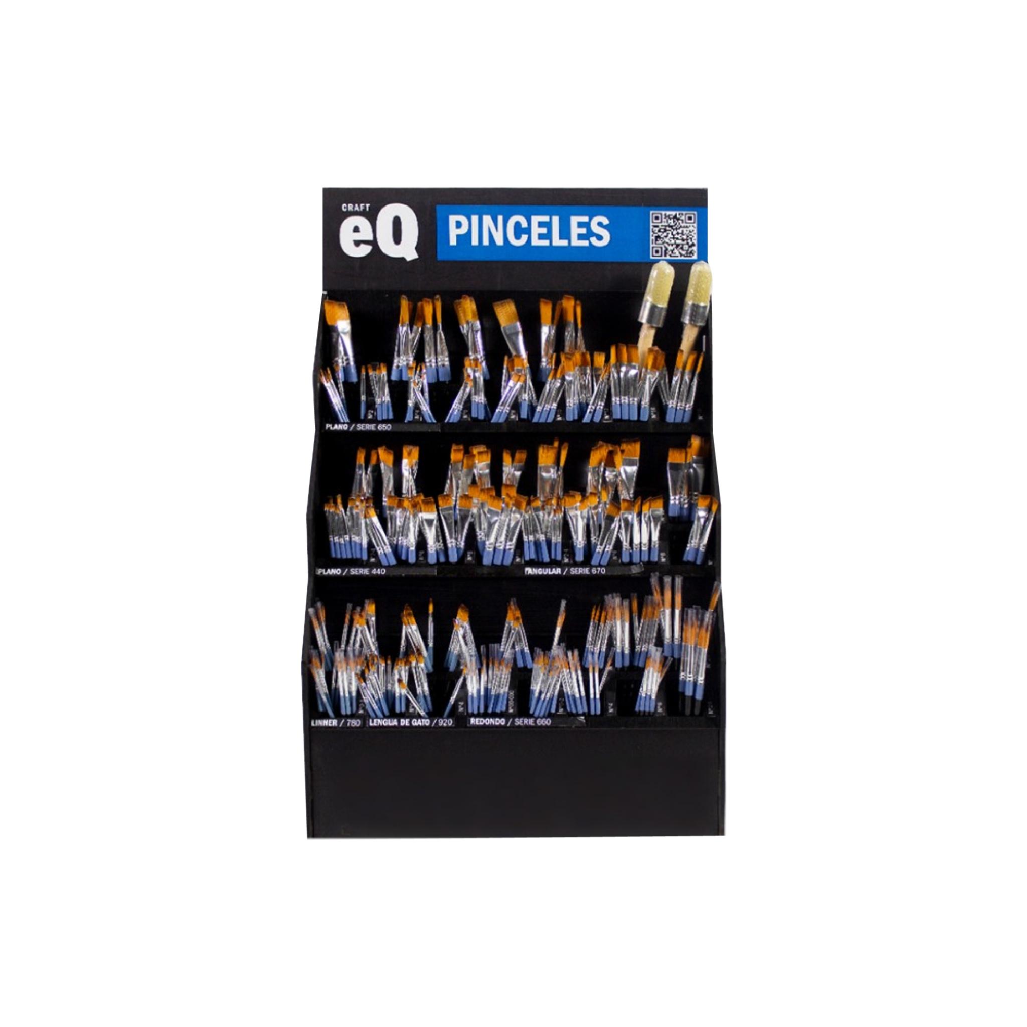 EXHIBIDOR EQ PINCELES FIBRA SINTETICA MIXTA