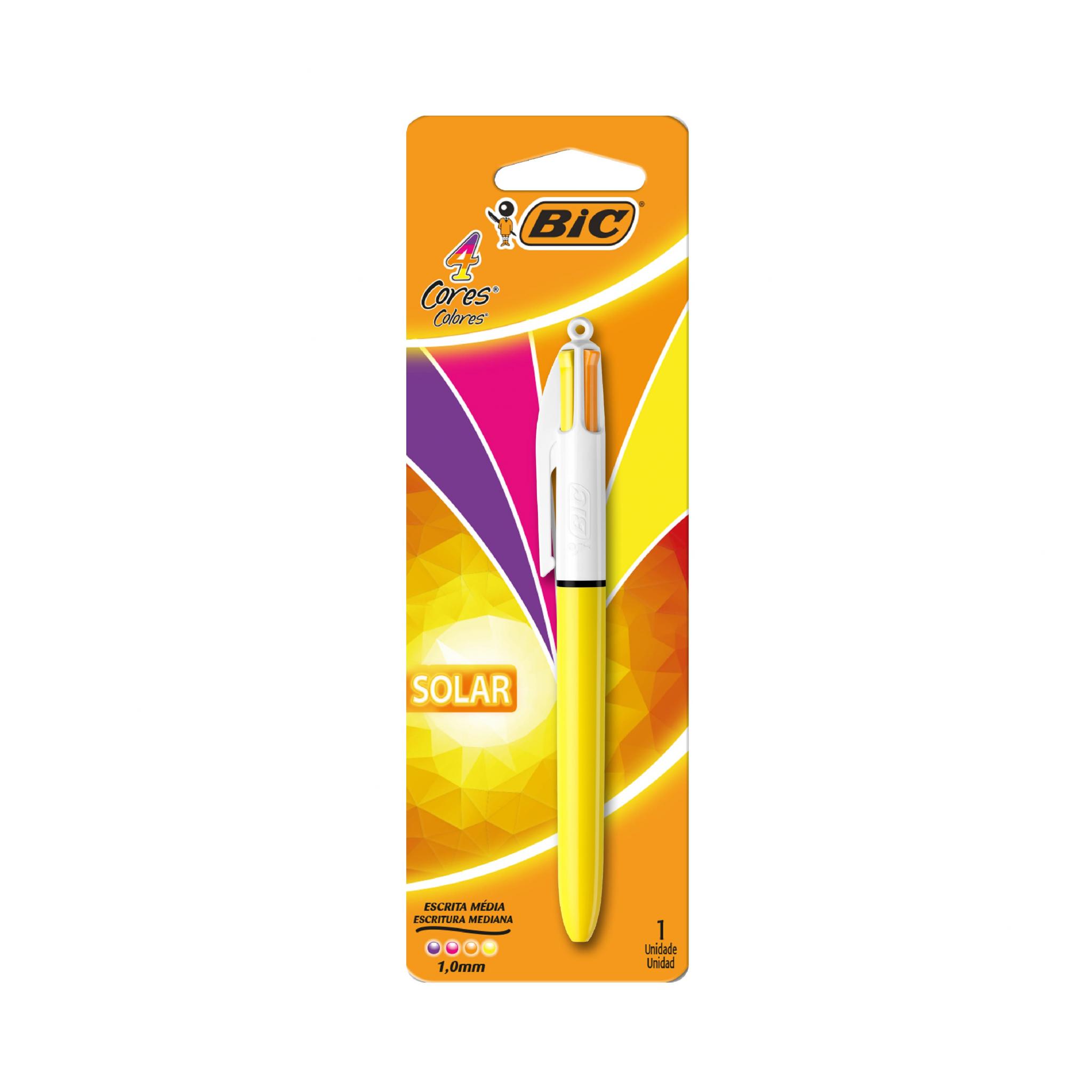 BOLIGRAFO BIC 4 COLORES ESPECIALES SOLAR