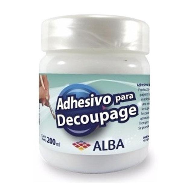 ADHESIVO ALBA P/ DECOUPAGE X 200 ML .