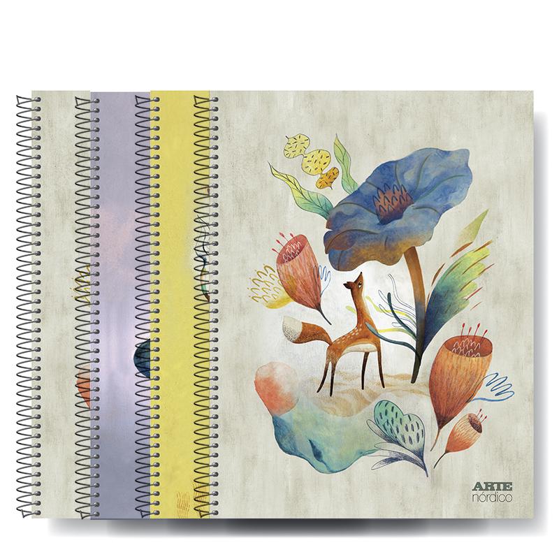 CUADERNO ARTE NORDICO T.DURA 29/7 X 120 HJS. CUADRICULADO