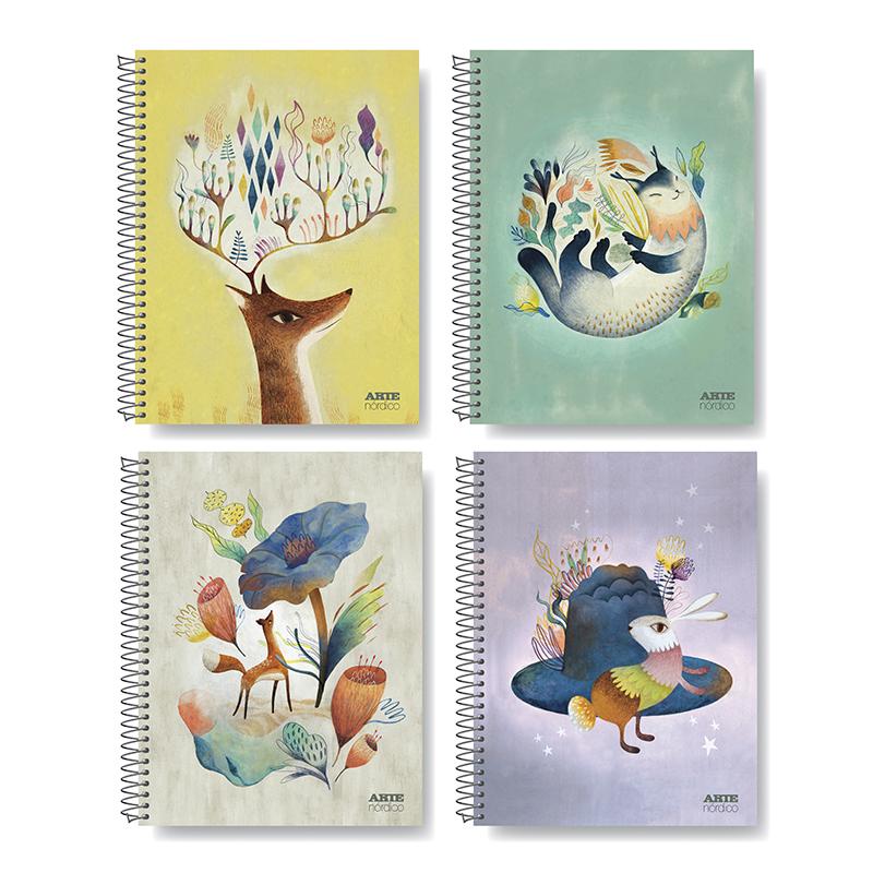 CUADERNO ARTE NORDICO T.DURA 16/21 X 80 HJS. RAYADO