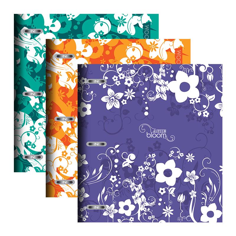 CARPETA ARTE BLOOM A4 C/REPUESTO X 120 HJS.  RAYADO