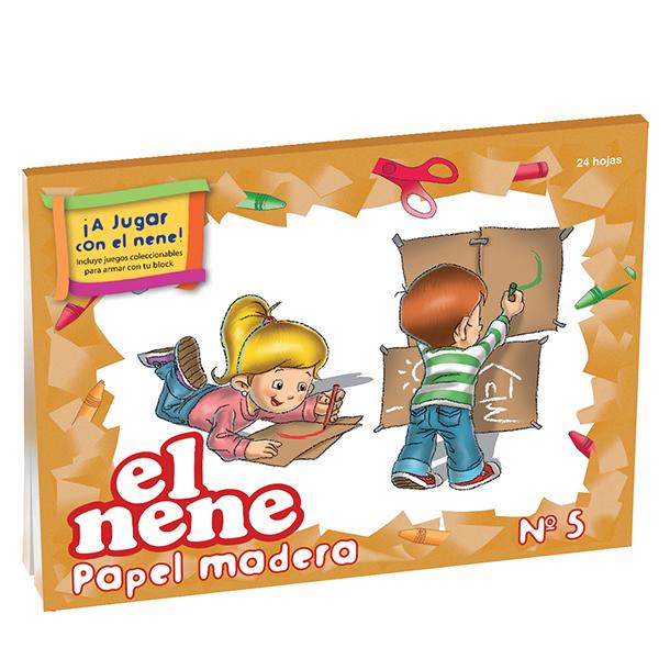 BLOCK EL NENE PAPEL MADERA - KRAFT Nº 5 X 24 HJS.(210218)