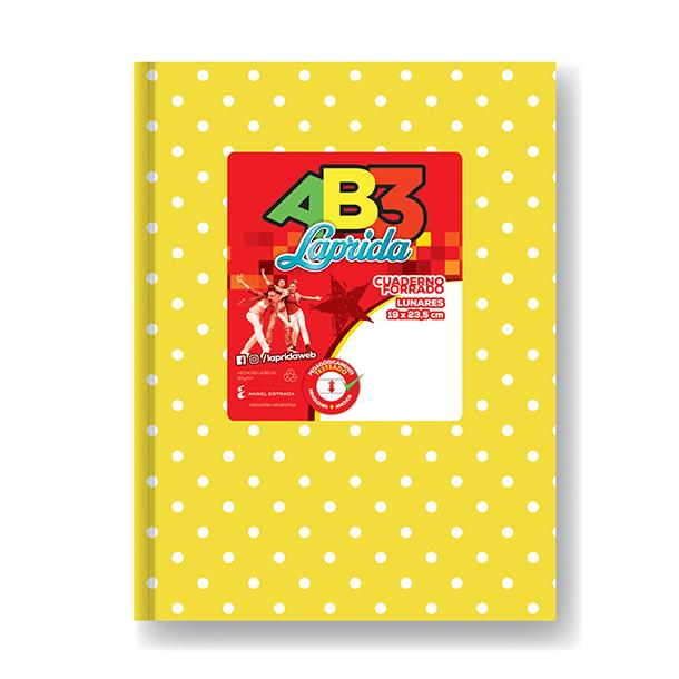 CUADERNO LAPRIDA AB3 LUNARES T.D. X 50 HJS. RAYADO V/COLORES