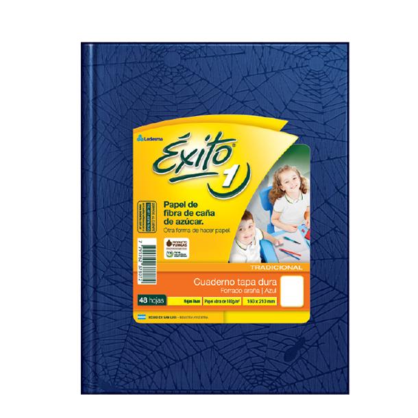 CUADERNO EXITO E1 FORRADO UNIVERSO T.D. AZUL  X 48 HJS. LISO (100997)