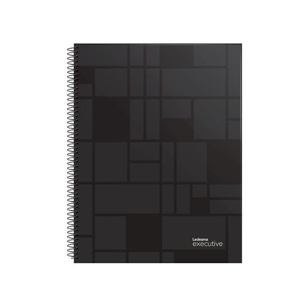 CUADERNO LEDESMA EXECUTIVE 16/21 NEGRO  X 120 HJS. RAYADO