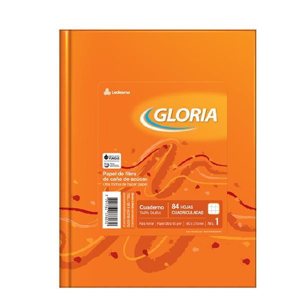 CUADERNO GLORIA T. DURA X 84 HJS. CUADRICULADO