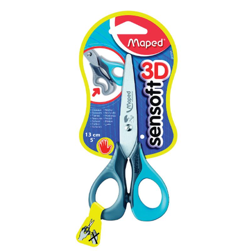 TIJERA ESCOLAR MAPED SENSOFT DE 13 CM. BLISTER (PARA ZURDOS) (693500)