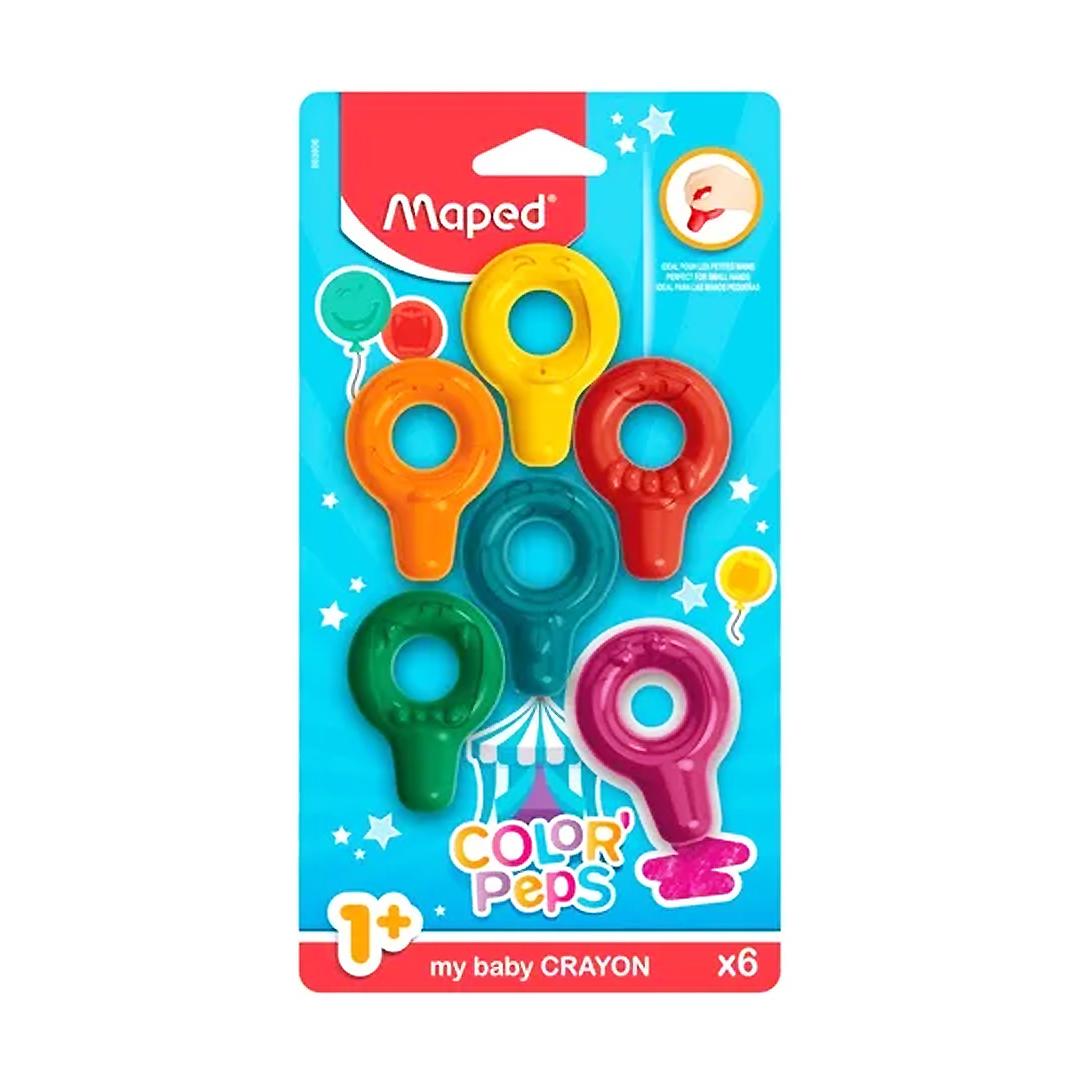 LAPICES DE CERA MAPED BABY X  6 COLORES (863806)