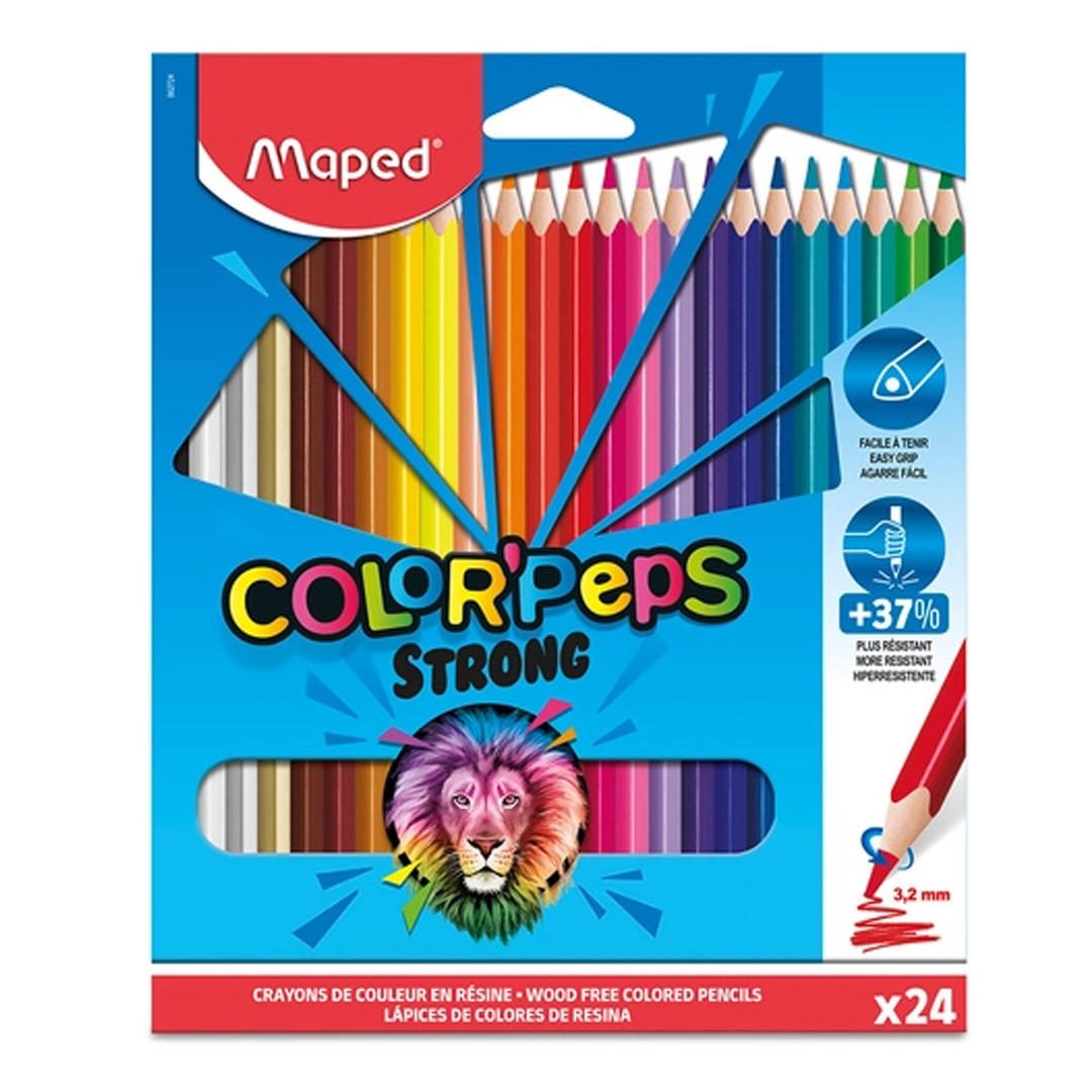 LAPICES DE COLORES MAPED COLOR PEPS X 24 LARGOS STRONG (862724)