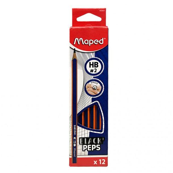 LAPIZ NEGRO MAPED BLACK PEPS NAVI HB (DOCENA)