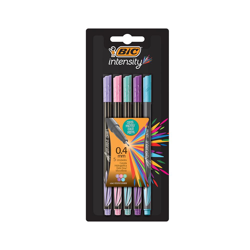 MICROFIBRA BIC INTENSITY BLISTER X 5 SURTIDO PASTELES (9309313)