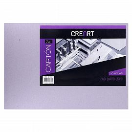 CARTON GRIS CREART 2 MM DE 35 X 50 CM.PACK X 10 HOJAS