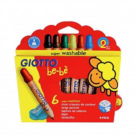 LAPICES DE COLORES GIOTTO BEBE X  6 COLORES