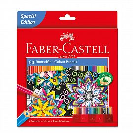 LAPICES DE COLORES FABER CASTELL X 60 LARGOS (112061)