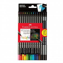 LAPICES DE COLORES FABER CASTELL X 12 SUPER SOFT (210712)