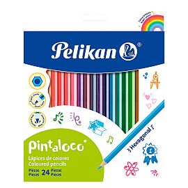 LAPICES DE COLORES PELIKAN PINTALOCO X 24 LARGOS