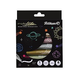 MARCADOR PELIKAN MARKATODO X 8 COLORES METALIZADOS