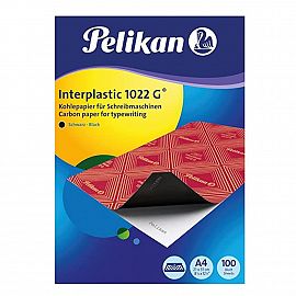 PAPEL CARBON PELIKAN 1022 G OFICIO NEGRO X 100 HJS.