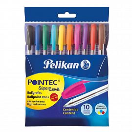 BOLIGRAFO PELIKAN POINTEC 1 MM. X 10 COLORES SURTIDOS