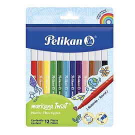 MARCADOR PELIKAN MARKANA TWIST X 12 COLORES