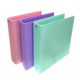 CARPETA LAMA ESCOLAR 3 X 40 MM. FORRADA PVC PASTEL