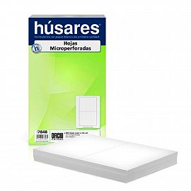 RESMA HUSARES MICROPERFORADAS AL MEDIO OFICIO X 500 HJS. (7848)