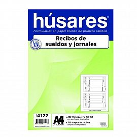 FORMULARIO HUSARES (4122) SUELDO A4 APAISADO X 200 HJS . 80 GRS .