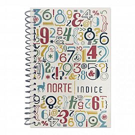 LIBRETA NORTE 4040 C/ESPIRAL E INDICE  (14 X 9.5 CM)