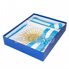 SET DE CEREMONIA ARGENTINA N. MILENIO (BANDERA DE TELA/MOÑO CORBATA/TAHALI)