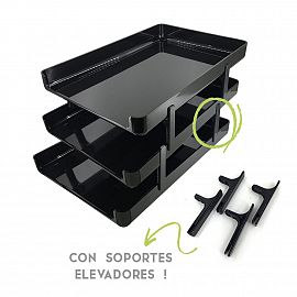 BANDEJA PIZZINI SPAZIO OFIC APILABLE DE 3 PISOS (ART.0430)