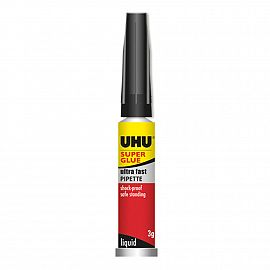 ADHESIVO UHU SUPER GLUE INSTANTANEO X 3 GRS .