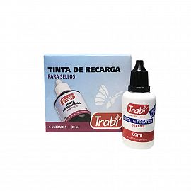 TINTA P/SELLOS DE GOMA TRABI X 30 CC. NEGRA