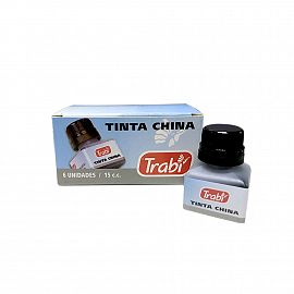 TINTA CHINA TRABI X 15 CC. NEGRA