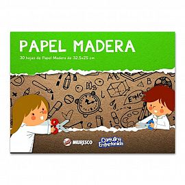 BLOCK CARTULINA MURESCO 32,5 X 25 CM X 30 HJS. PAPEL MADERA (7601-8)