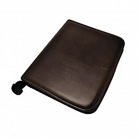 AGENDA NIVEL 10 BONJOUR SIMIL CUERO MARRON C/CIERRE DIARIA 16X22 CM (3683)