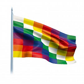 BANDERA DE TELA WIPHALA NUEVO MILENIO DE 60 X 60 (3338)